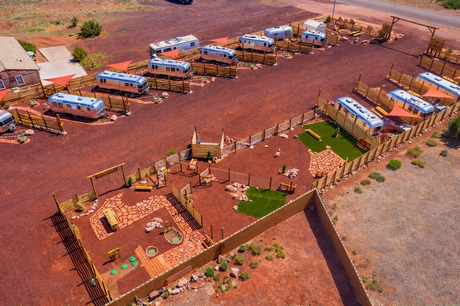Glamping Property Aerial View